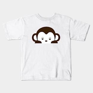 peeking primal monkey Kids T-Shirt